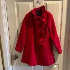 Rothschild Cherry Red Kids Cape with Ruffles